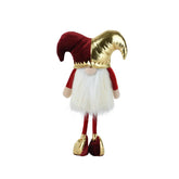 Decoris Polyester Gnome Standing 40cm - Red/Gold